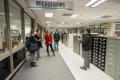 Thumbnail image of item number 1 in: '[Journalism students touring library]'.