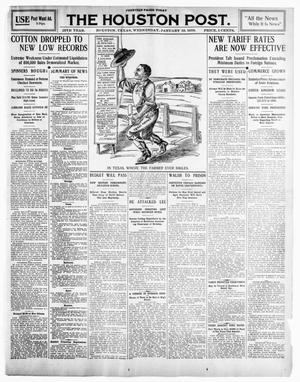 Primary view of object titled 'The Houston Post. (Houston, Tex.), Vol. 25TH YEAR, Ed. 1 Wednesday, January 19, 1910'.