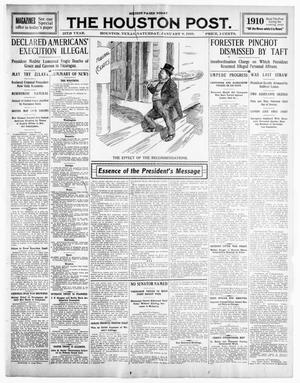 Primary view of object titled 'The Houston Post. (Houston, Tex.), Vol. 25TH YEAR, Ed. 1 Saturday, January 8, 1910'.