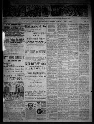 Primary view of object titled 'The Albany Weekly News (Albany, Tex.), Vol. 2, No. 15, Ed. 1 Friday, April 8, 1892'.
