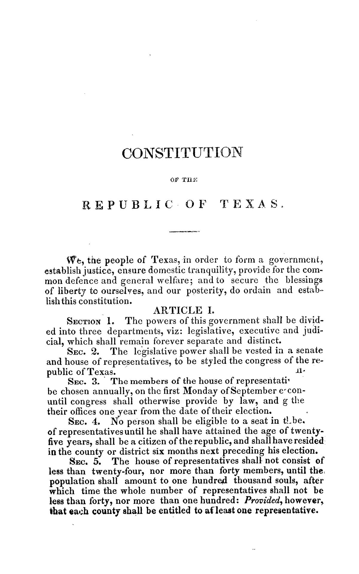 Laws of the Republic of Texas, in two volumes.  Volume 01.
                                                
                                                    9
                                                