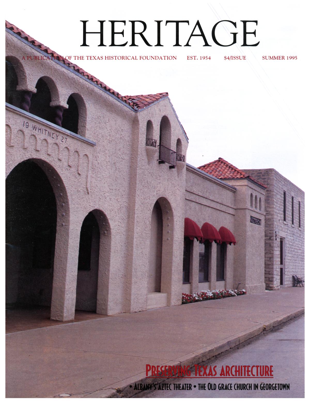 Heritage, Volume 13, Number 3, Summer 1995
                                                
                                                    Front Cover
                                                
