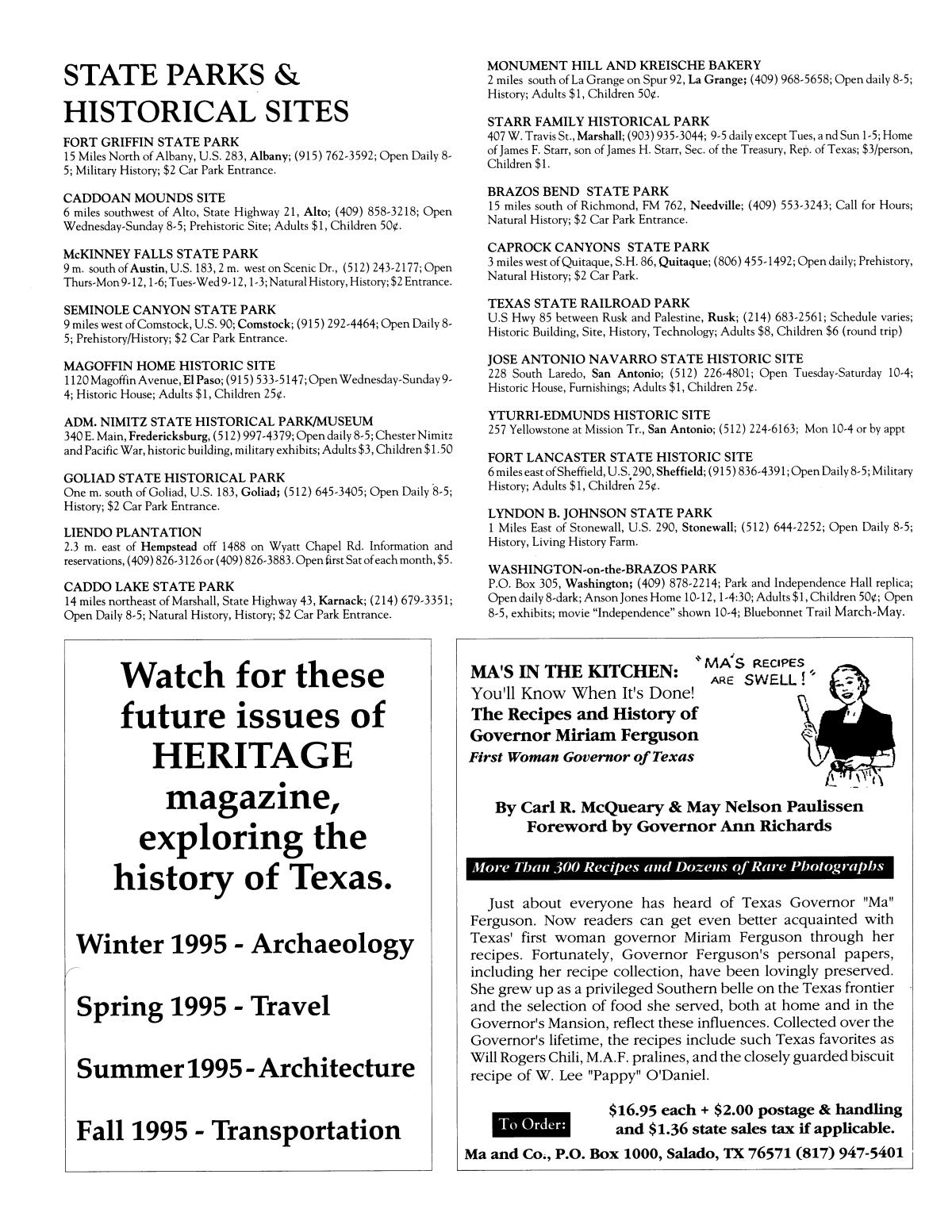 Heritage, Volume 12, Number 4, Fall 1994
                                                
                                                    31
                                                