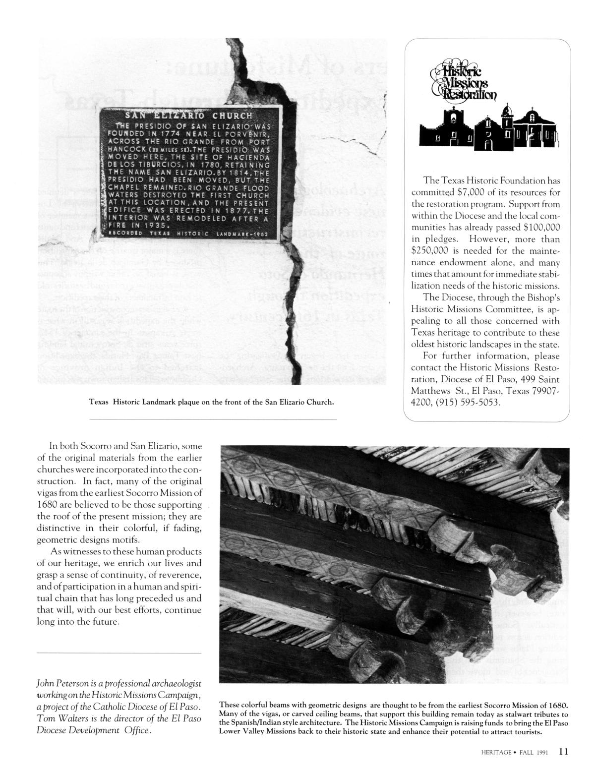 Heritage, Volume 9, Number 4, Fall 1991
                                                
                                                    11
                                                