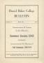 Primary view of Catalogue of Daniel Baker College, 1943 Summer Session