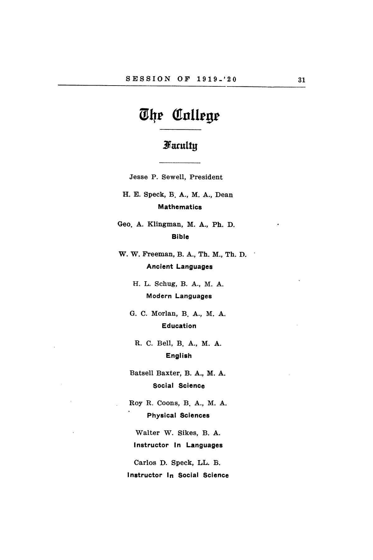 Catalog of Abilene Christian College, 1919-1920
                                                
                                                    [Sequence #]: 33 of 84
                                                
