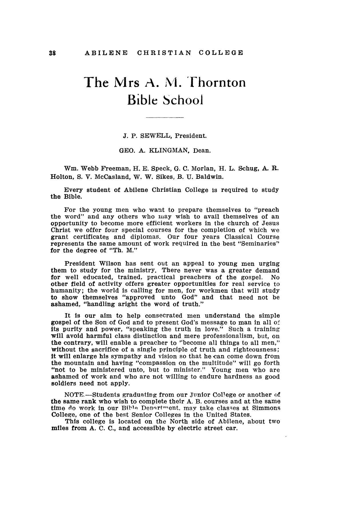 Catalog of Abilene Christian College, 1917-1918
                                                
                                                    [Sequence #]: 40 of 66
                                                