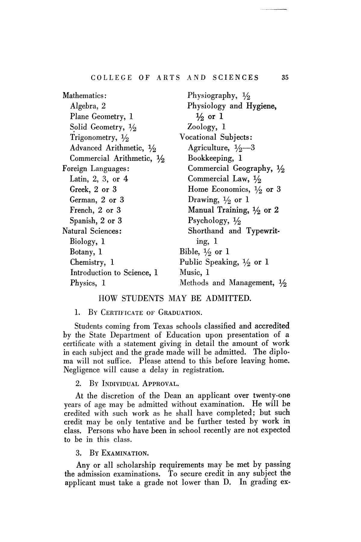 Catalog of Abilene Christian College, 1925-1926
                                                
                                                    35
                                                