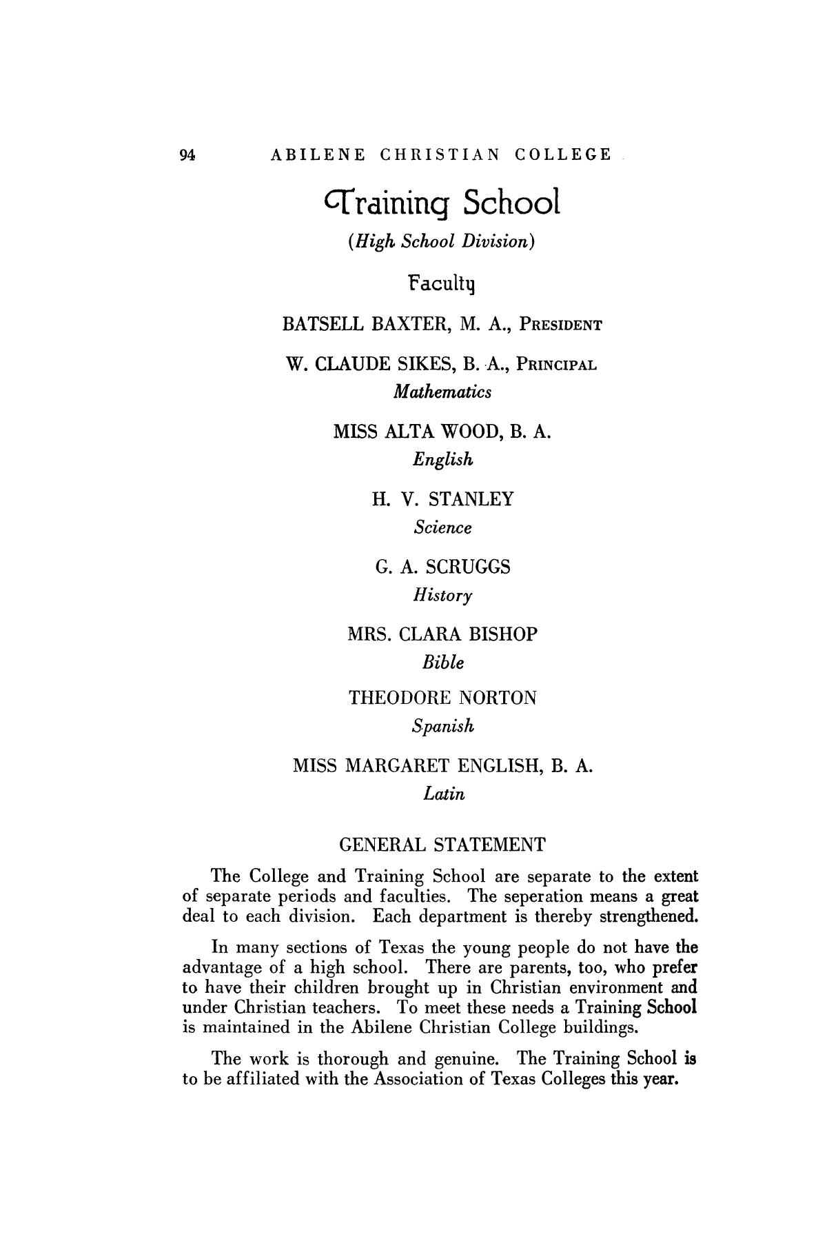 Catalog of Abilene Christian College, 1925-1926
                                                
                                                    94
                                                