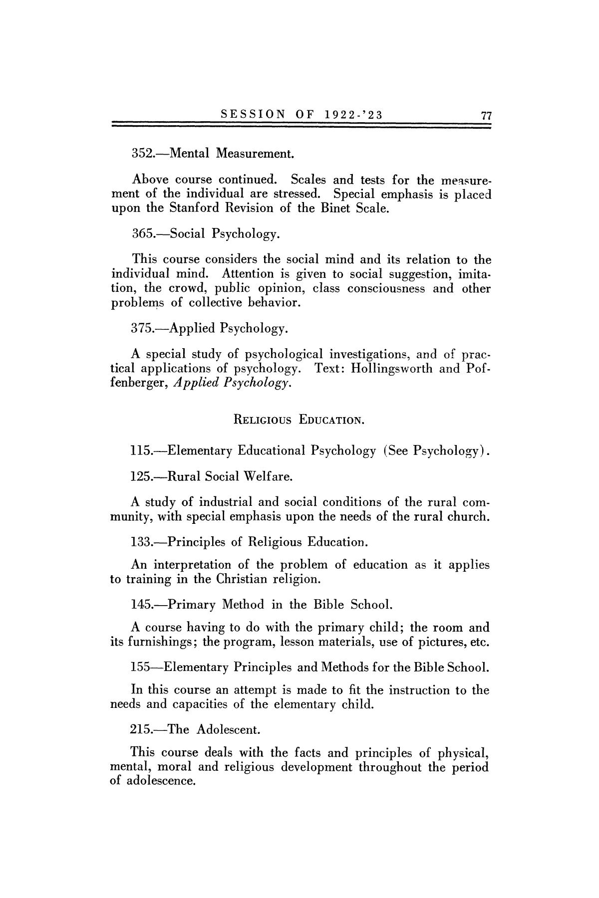 Catalog of Abilene Christian College, 1922-1923
                                                
                                                    77
                                                