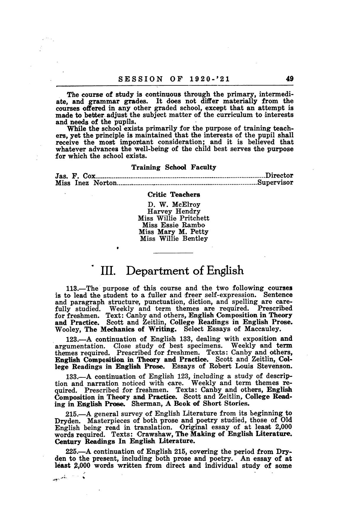 Catalog of Abilene Christian College, 1920-1921
                                                
                                                    49
                                                