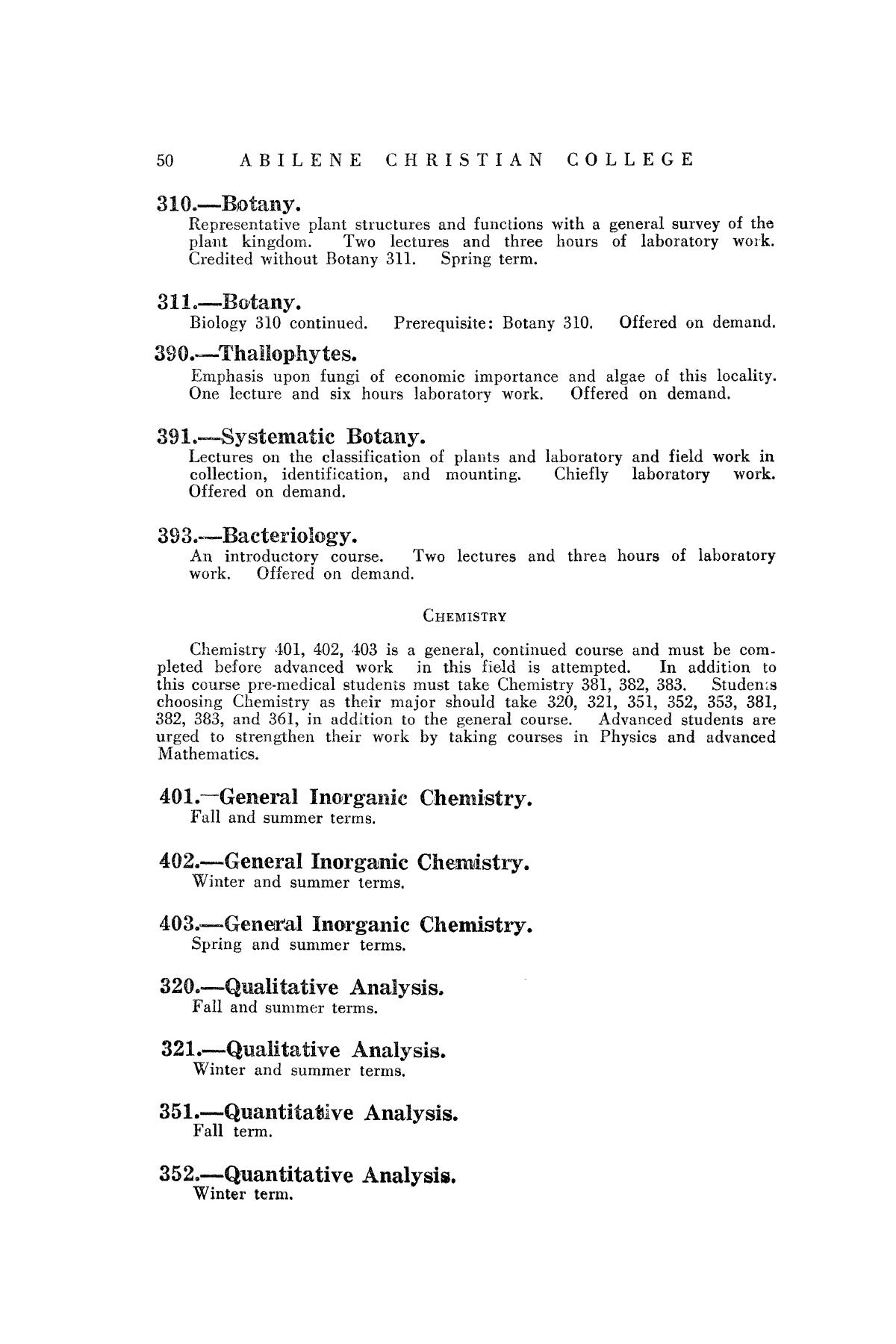 Catalog of Abilene Christian College, 1932-1933
                                                
                                                    50
                                                