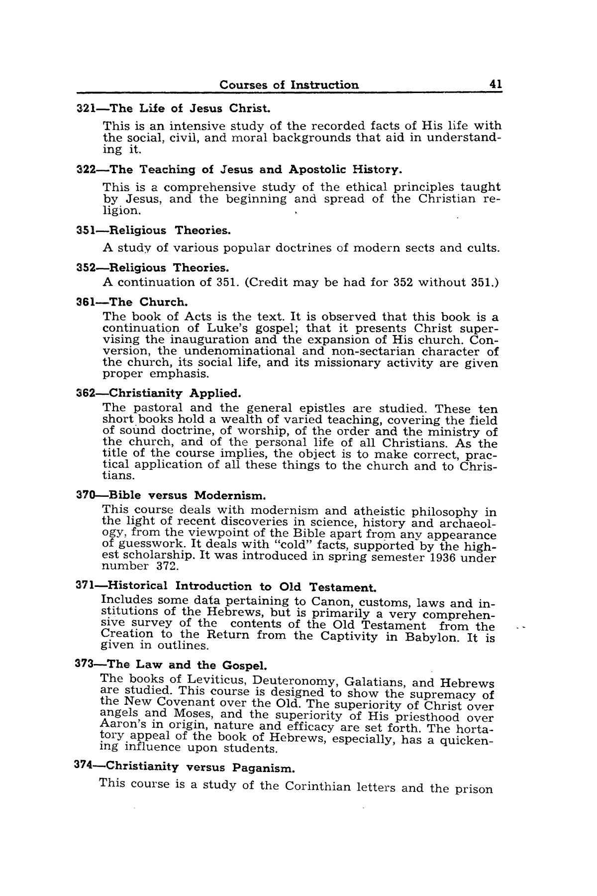 Catalog of Abilene Christian College, 1942-1943
                                                
                                                    41
                                                
