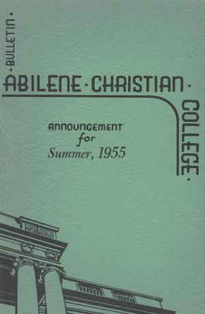 Primary view of object titled 'Catalog of Abilene Christian College, 1955'.