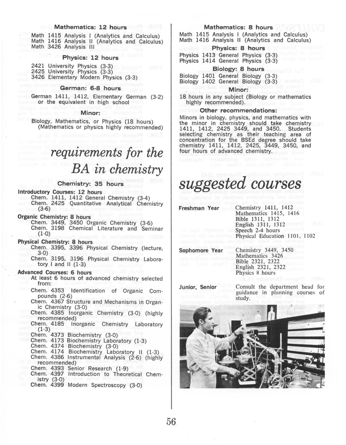 Catalog of Abilene Christian College, 1972-1973
                                                
                                                    56
                                                