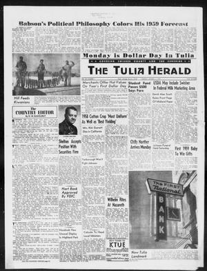 Primary view of object titled 'The Tulia Herald (Tulia, Tex), Vol. 50, No. 1, Ed. 1, Thursday, January 1, 1959'.