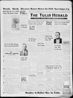 Primary view of object titled 'The Tulia Herald (Tulia, Tex), Vol. 51, No. 1, Ed. 1, Thursday, January 7, 1960'.