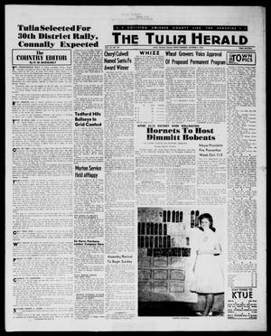 Primary view of object titled 'The Tulia Herald (Tulia, Tex), Vol. 54, No. 40, Ed. 1, Thursday, October 4, 1962'.