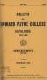 Book: Catalogue of Howard Payne College, 1937-1938