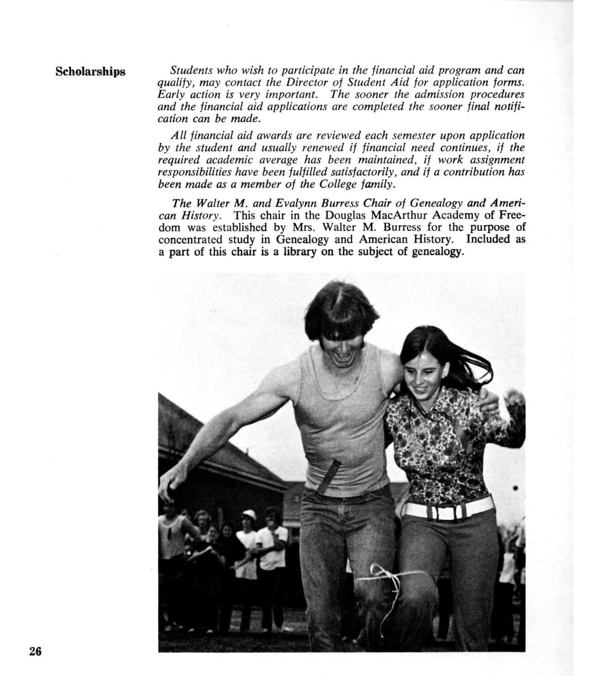 Catalogue of Howard Payne University, 1975-1976
                                                
                                                    26
                                                