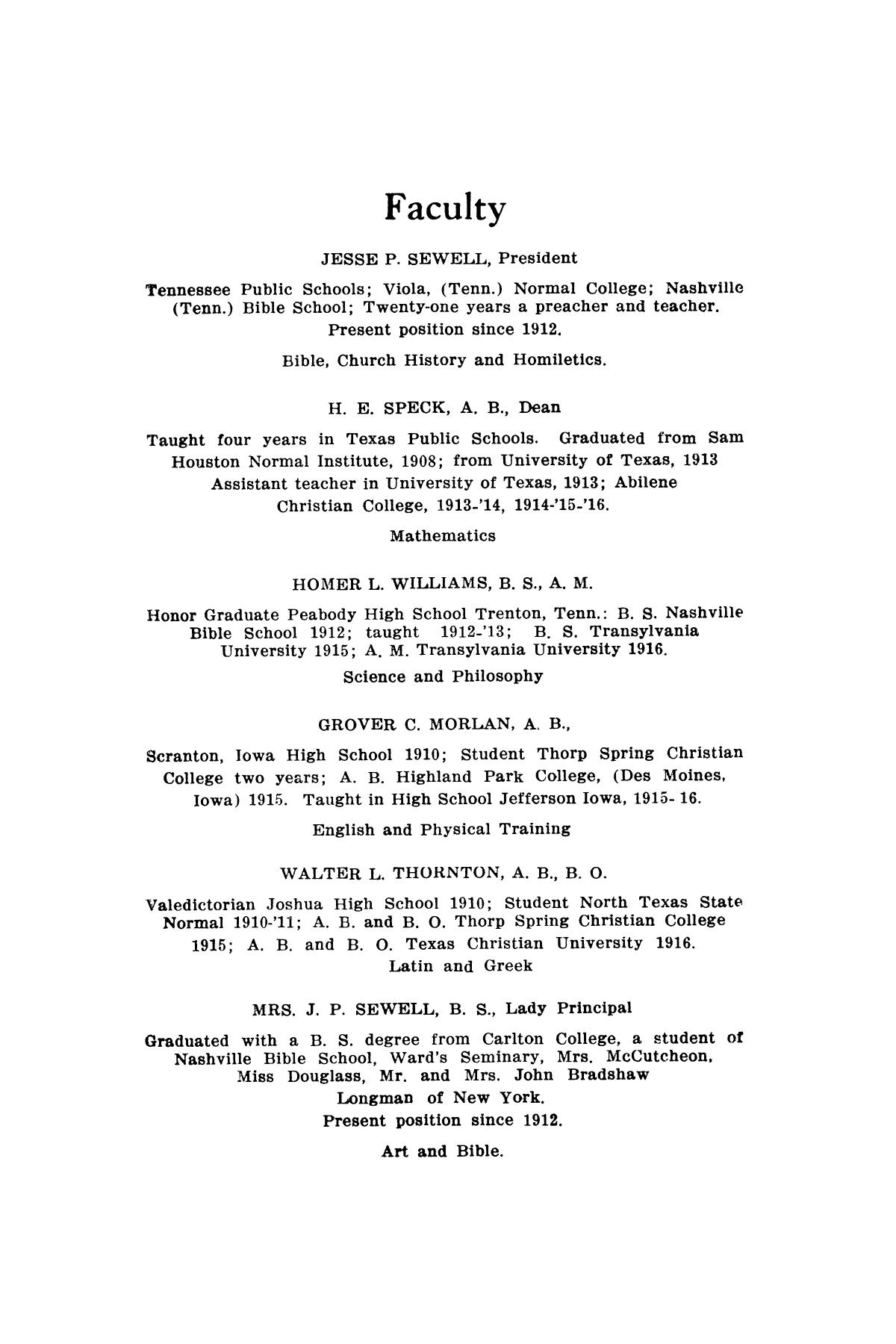 Catalog of Abilene Christian College, 1916-1917
                                                
                                                    3
                                                