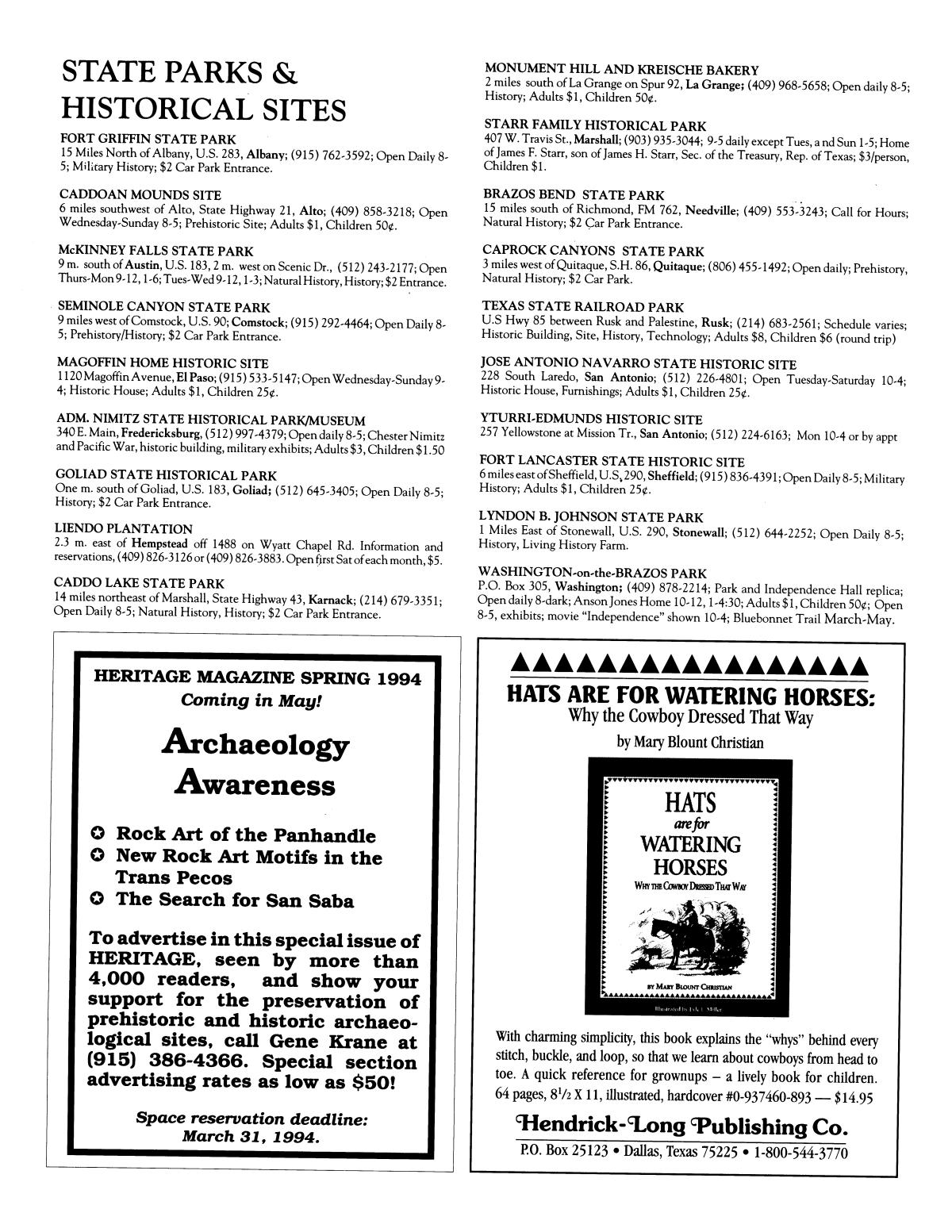 Heritage, Volume 12, Number 1, Winter 1994
                                                
                                                    27
                                                