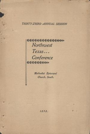 Primary view of object titled 'Journal of Proceedings of the Thirty-Third Annual Session of the Northwest Texas Conference, of the Methodist Epsicopal Church, South.'.