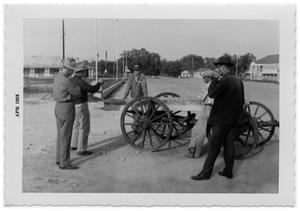 Primary view of object titled '[Five men and an old wagon]'.