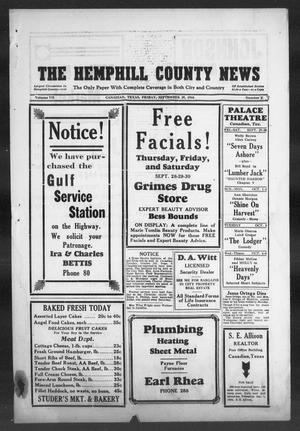 Primary view of object titled 'The Hemphill County News (Canadian, Tex), Vol. 7, No. 3, Ed. 1, Friday, September 29, 1944'.