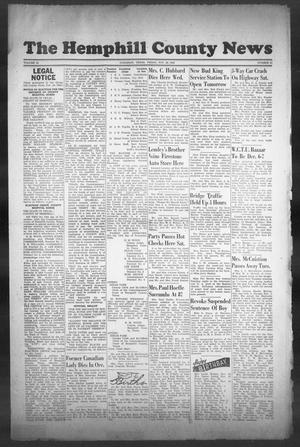 Primary view of object titled 'The Hemphill County News (Canadian, Tex), Vol. 9, No. 12, Ed. 1, Friday, November 29, 1946'.