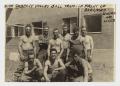 Photograph: [Volleyball Team in Front of Barracks]