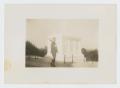 Photograph: [Soldier at Monument]