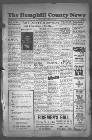Primary view of object titled 'The Hemphill County News (Canadian, Tex), Vol. FOURTEENTH YEAR, No. 16, Ed. 1, Tuesday, December 25, 1951'.