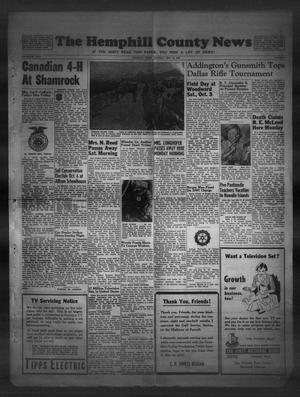 Primary view of object titled 'The Hemphill County News (Canadian, Tex), Vol. 16, No. 3, Ed. 1, Thursday, September 24, 1953'.