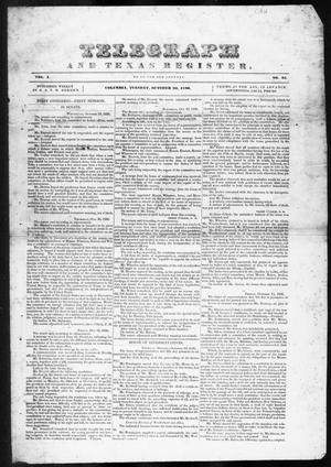 Primary view of object titled 'Telegraph and Texas Register (Columbia, Tex.), Vol. 1, No. 35, Ed. 1, Tuesday, October 25, 1836'.