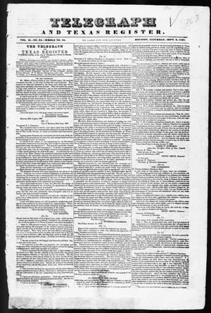 Primary view of object titled 'Telegraph and Texas Register (Houston, Tex.), Vol. 2, No. 34, Ed. 1, Saturday, September 2, 1837'.