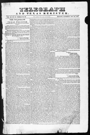 Primary view of object titled 'Telegraph and Texas Register (Houston, Tex.), Vol. 2, No. 44, Ed. 1, Saturday, October 21, 1837'.
