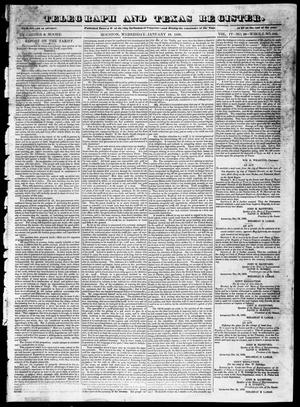Primary view of object titled 'Telegraph and Texas Register (Houston, Tex.), Vol. 4, No. 29, Ed. 1, Wednesday, January 16, 1839'.