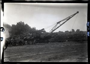 Primary view of object titled '[Photograph of a Construction Crane]'.