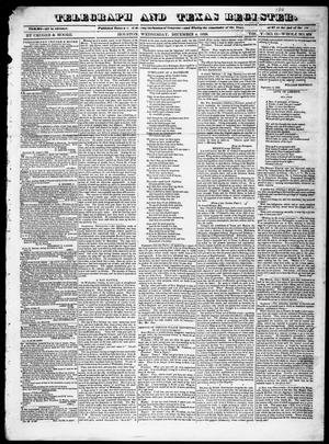 Primary view of object titled 'Telegraph and Texas Register (Houston, Tex.), Vol. 5, No. 11, Ed. 1, Wednesday, December 4, 1839'.