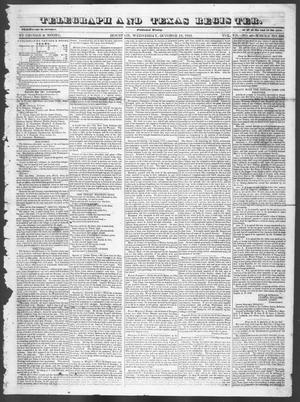 Primary view of Telegraph and Texas Register (Houston, Tex.), Vol. 7, No. 43, Ed. 1, Wednesday, October 12, 1842