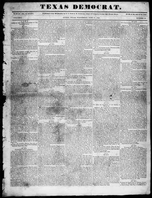 Primary view of object titled 'The Texas Democrat (Austin, Tex.), Vol. 1, No. 24, Ed. 1, Wednesday, June 17, 1846'.