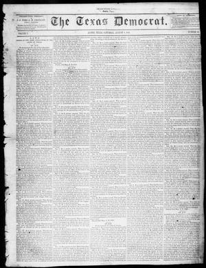 Primary view of object titled 'The Texas Democrat (Austin, Tex.), Vol. 1, No. 32, Ed. 1, Saturday, August 8, 1846'.