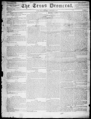 Primary view of object titled 'The Texas Democrat (Austin, Tex.), Vol. 1, No. 37, Ed. 1, Wednesday, September 16, 1846'.