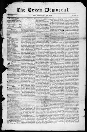 Primary view of object titled 'The Texas Democrat (Austin, Tex.), Vol. 3, No. 26, Ed. 1, Saturday, April 22, 1848'.