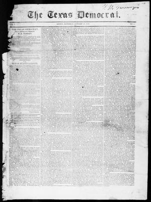 Primary view of object titled 'The Texas Democrat (Austin, Tex.), Vol. 1, No. 1, Ed. 1, Saturday, January 27, 1849'.