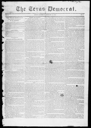 Primary view of object titled 'The Texas Democrat (Austin, Tex.), Vol. 1, No. 4, Ed. 1, Saturday, February 17, 1849'.