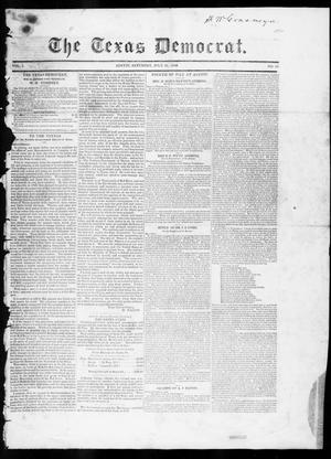 Primary view of object titled 'The Texas Democrat (Austin, Tex.), Vol. 1, No. 26, Ed. 1, Saturday, July 21, 1849'.