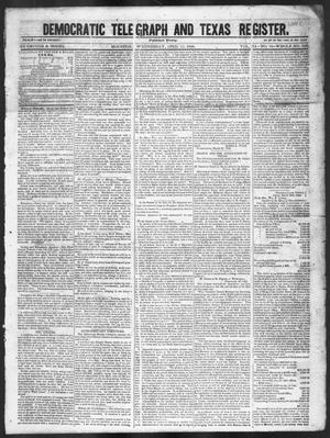 Primary view of object titled 'Democratic Telegraph and Texas Register (Houston, Tex.), Vol. 11, No. 15, Ed. 1, Wednesday, April 15, 1846'.