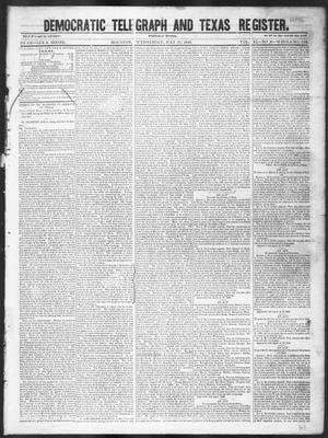 Primary view of object titled 'Democratic Telegraph and Texas Register (Houston, Tex.), Vol. 11, No. 30, Ed. 1, Wednesday, July 29, 1846'.